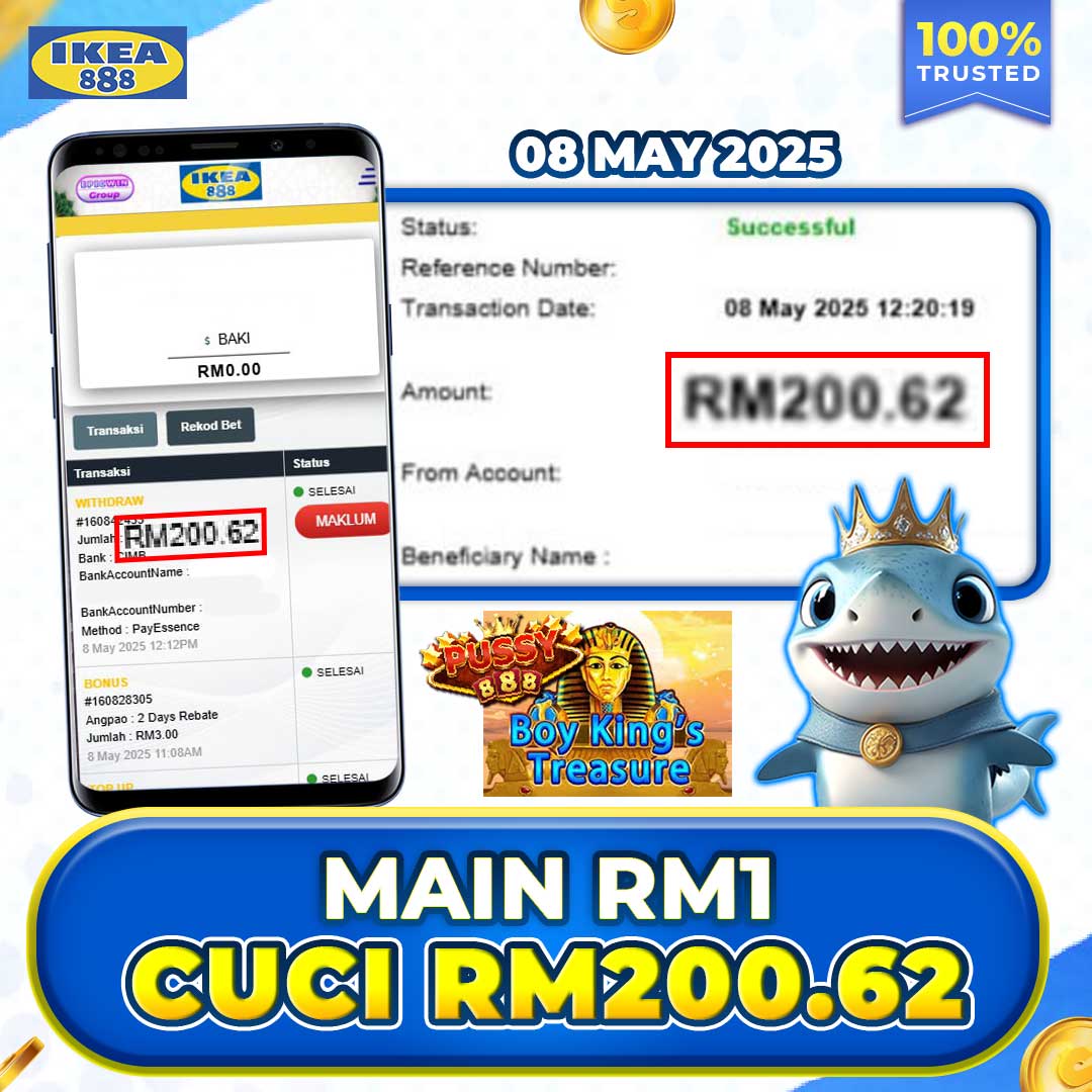 Ikea888 x Pussy888 : Boy King’s Treasure