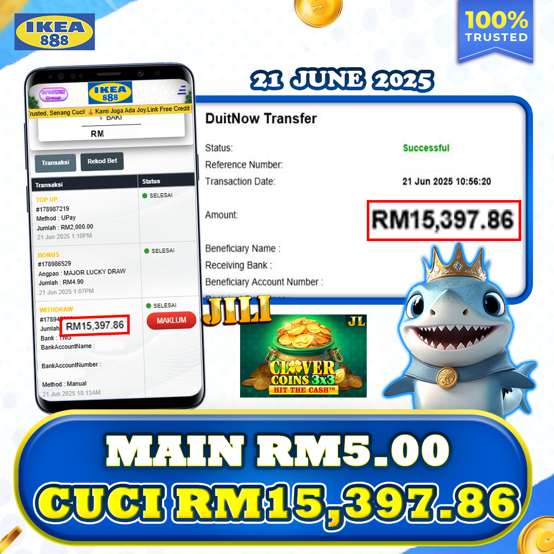 Ikea888 x Jili : Clover Coins 3×3
