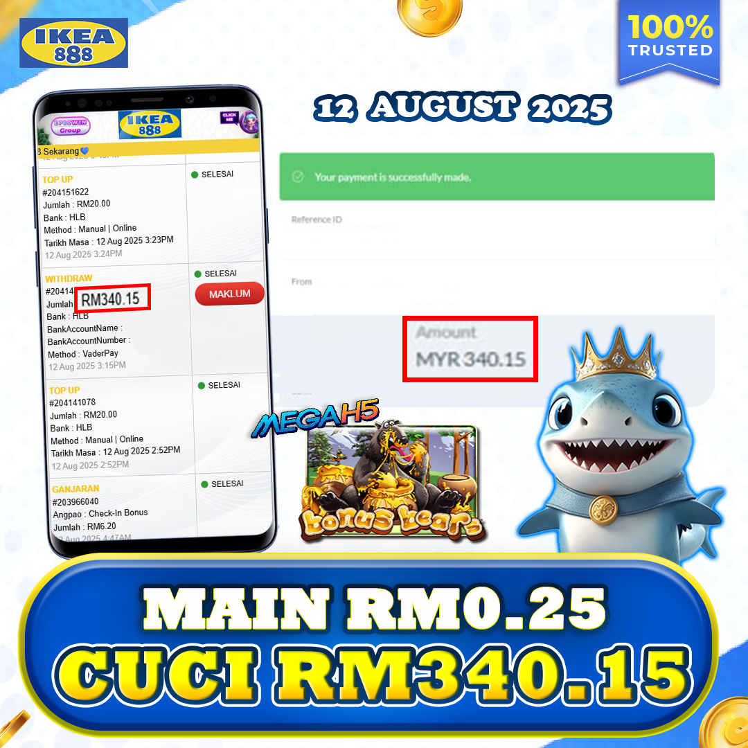 Ikea888 x MegaH5 : Bonus Bears
