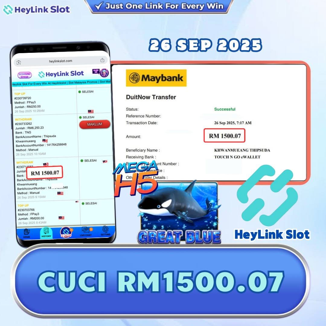 Heylink Free Credit Slots – MegaH5 x Great Blue