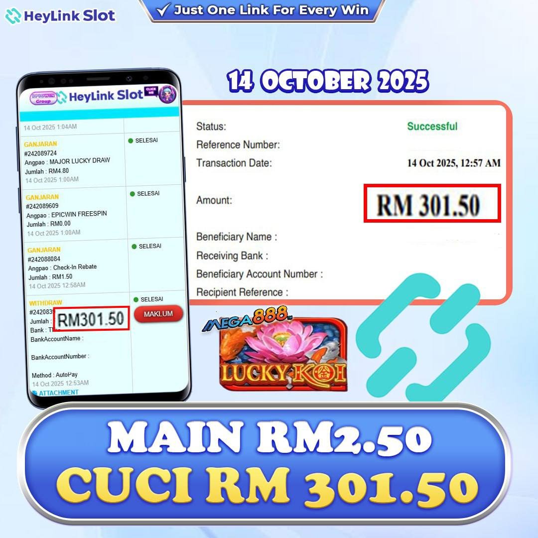 Heylink Free Credit Slots – Mega888 x Lucky Koi