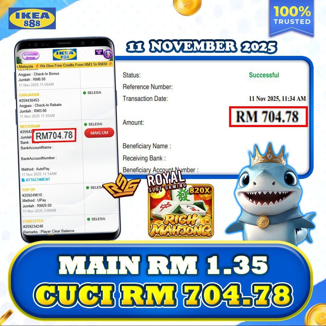 Ikea888 x Royal Slot Gaming : Rich Mahjong